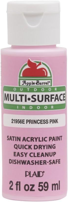 Apple Barrel Multi Surface Acrylic Paint, 2 oz, Princess Pink 2 Fl Oz | Amazon (US)
