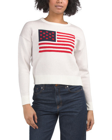 Flag Sweater for Women | Polyester/Nylon/Viscose | Marshalls