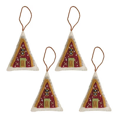 Park Designs Cabin Holiday Felt Ornament Set Of 4 | Target