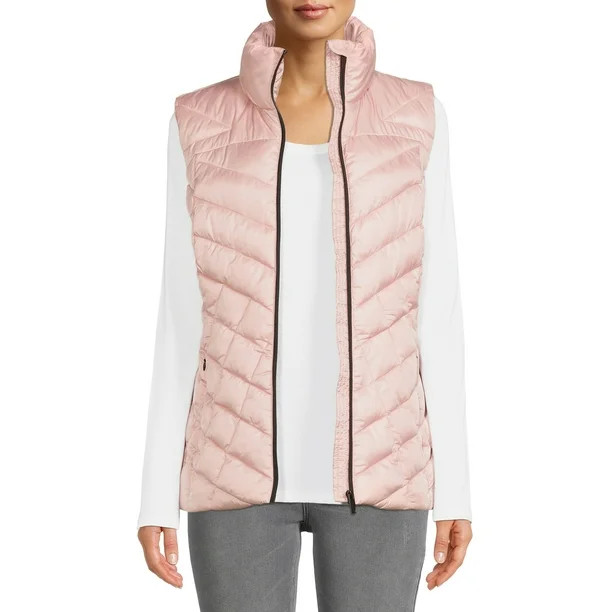 Big Chill Women's Down Blend Chevron Quilted Puffer Vest | Walmart (US)