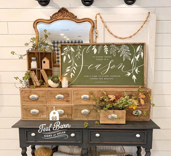 To Every Thing There is a Season Fall Decor Wood Sign - Etsy | Etsy (US)