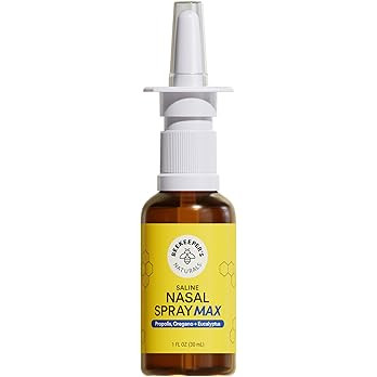 Beekeeper's Naturals Propolis Nasal Rinse Spray Max, Relief for Adults w/Eucalyptus, Oregano & Sa... | Amazon (US)