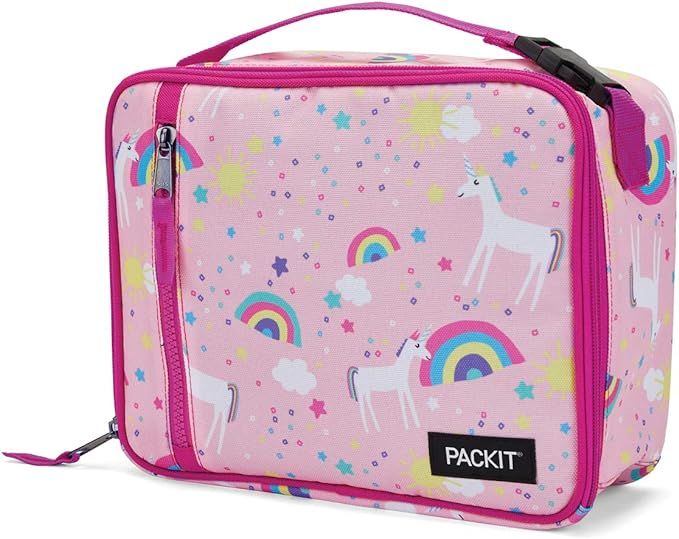 PackIt Freezable Classic Lunch Box, Unicorn Sky Pink, Built with EcoFreeze Technology, Collapsibl... | Amazon (US)