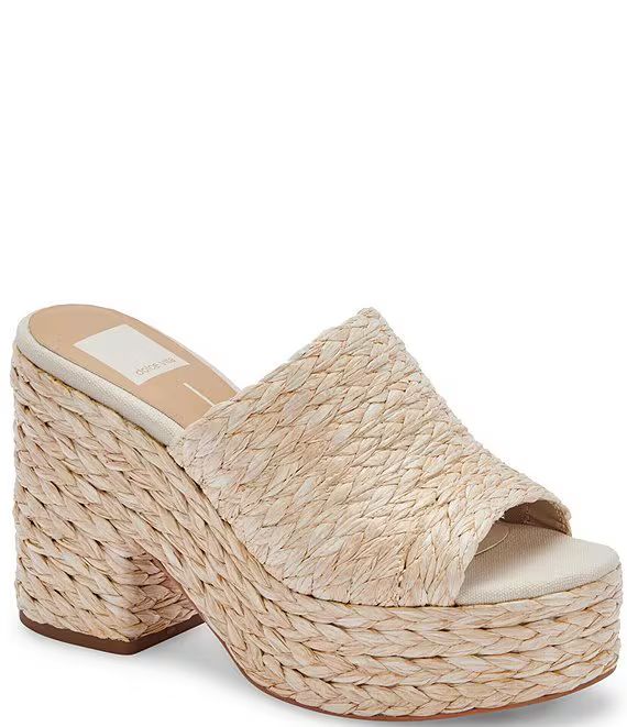 Elora Raffia Platform Espadrille Sandals | Dillard's