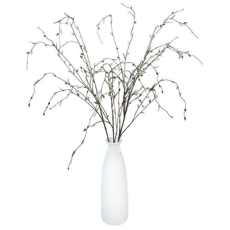 46.5-inch Artificial White-Brown Willow Flower Long Stem, for Indoor Use, by Mainstays | Walmart (US)