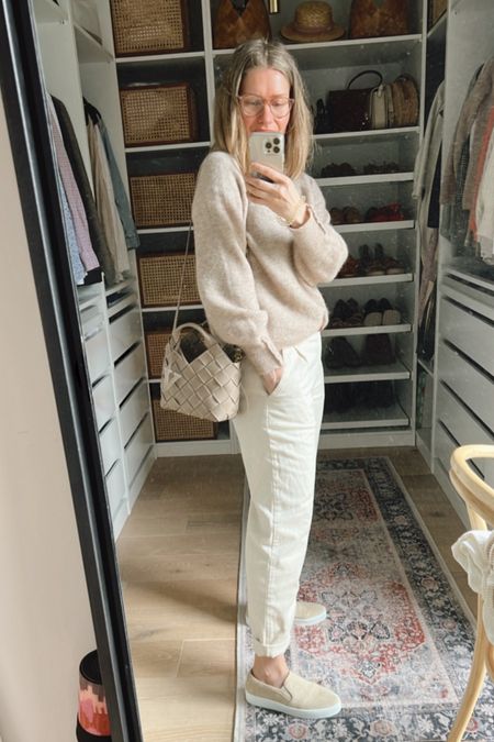 Sezane outfits knitwear, knitted jumper, neutral outfit, spring style, spring outfit, straight leg jeans, neutral jumper 

#LTKeurope #LTKsummer #LTKstyletip