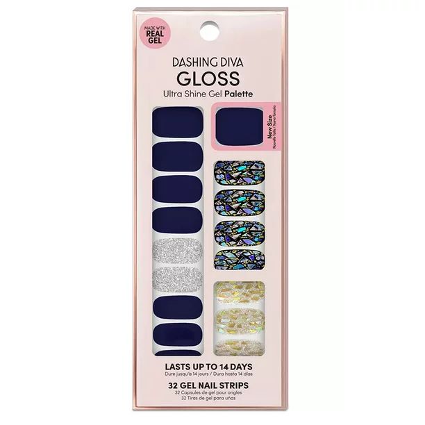 Dashing Diva Gloss Gel Nail Strips, Ultra Shine Real Gel, Lasts Up To 14 Days, GS108 Lapis Lazuli... | Walmart (US)