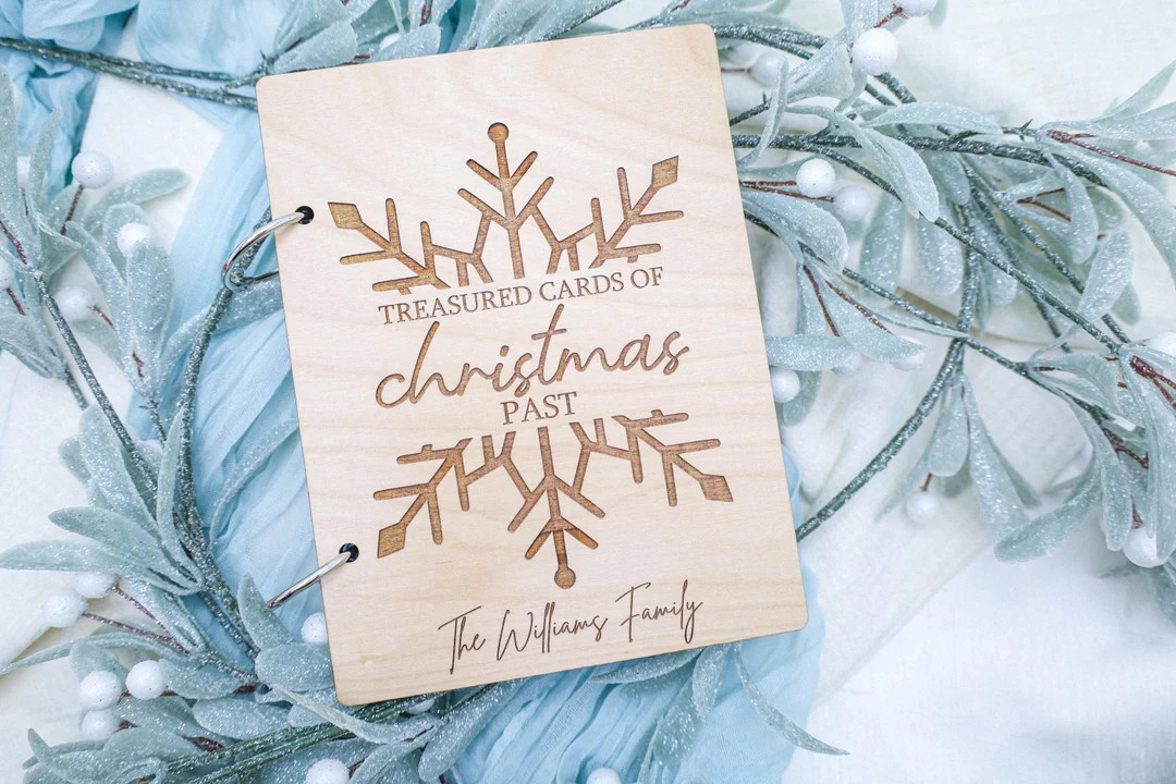Personalized Christmas Card Holder, Cards Keepsake, Card Storage, Custom Christmas Memory Book, C... | Etsy (US)