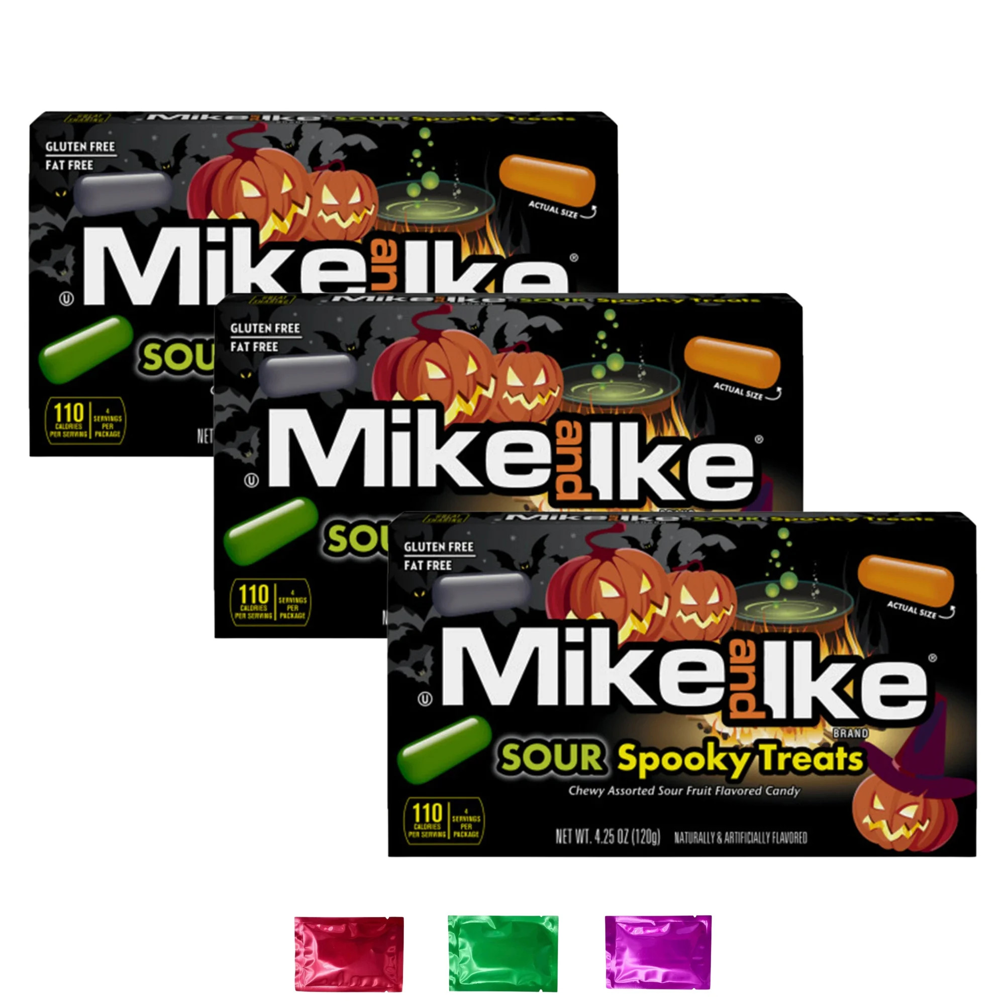 Mike and Ike Sour Spooky Treats Chewy Halloween Candy Sour Flavors for Trick or Treat Gift Basket... | Walmart (US)