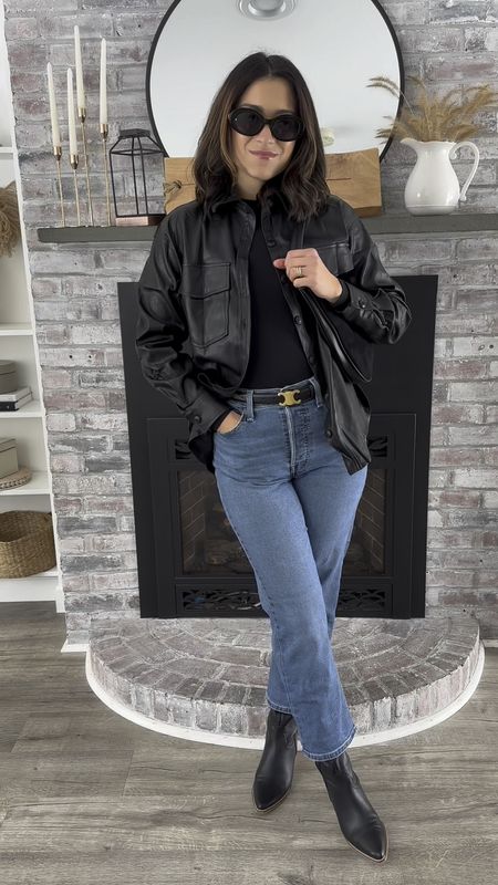 30 days of mom outfit ideas you’ll actually want to wear! You definitely don’t have to be a mom to wear them! Just love an elevated casual look. 🖤 Let’s be honest, you’re a cool mom no matter what you wear. But this faux leather shaket sure makes me feel like a really cool mom. 

SIZING:
Wearing a size small in the shaket and top
Jeans are true to size
Boots are true to size


The perfect mom outfit, faux leather shaket, mom outfit idea, casual outfit idea, cool mom outfit, leather jacket outfit, style over 30, winter outfit idea, Amazon fashion

#momoutfit #momoutfits #dailyoutfits #dailyoutfitinspo #whattoweartoday #casualoutfitsdaily #freepeoplestyle #styleover30 #winteroutfitideas #amazonfashionfinds #founditonamazon 


#LTKstyletip #LTKfindsunder50 #LTKfindsunder100