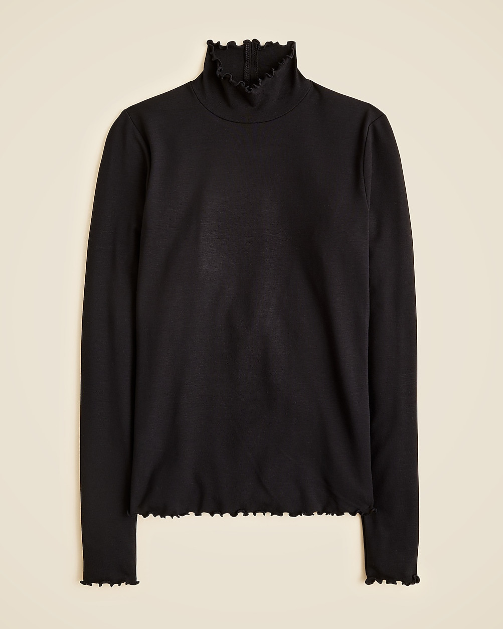 Refined rib lettuce-trim turtleneck | J. Crew US