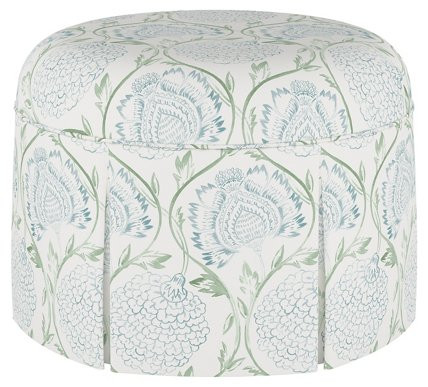 Liza Skirted Ottoman, Ranjit Floral | One Kings Lane
