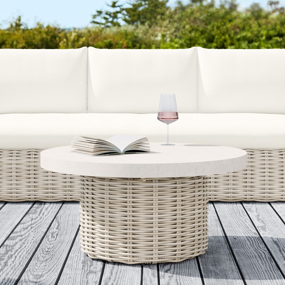 Westport Outdoor Pedestal Coffee Table (32") | West Elm (US)