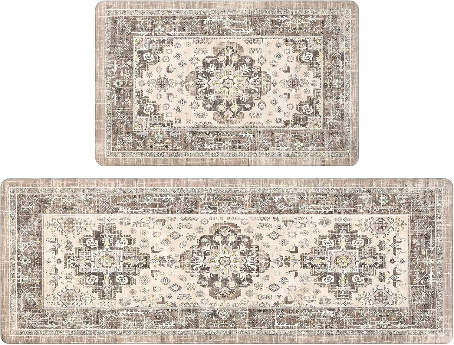 Pauwer Anti Fatigue Kitchen Mat Set of 2 Non Slip Kitchen Mats for Floor Cushioned Kitchen Rugs C... | Amazon (US)