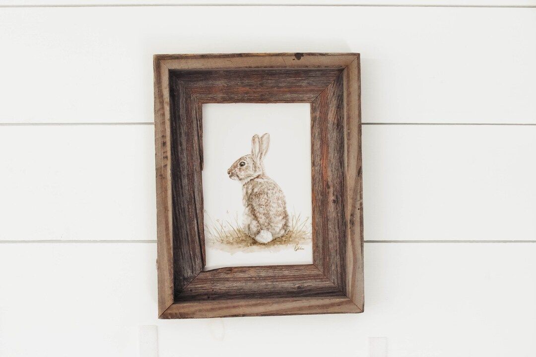 Rabbit Print  Spring Decor Watercolor Rabbit Home Decor - Etsy | Etsy (US)