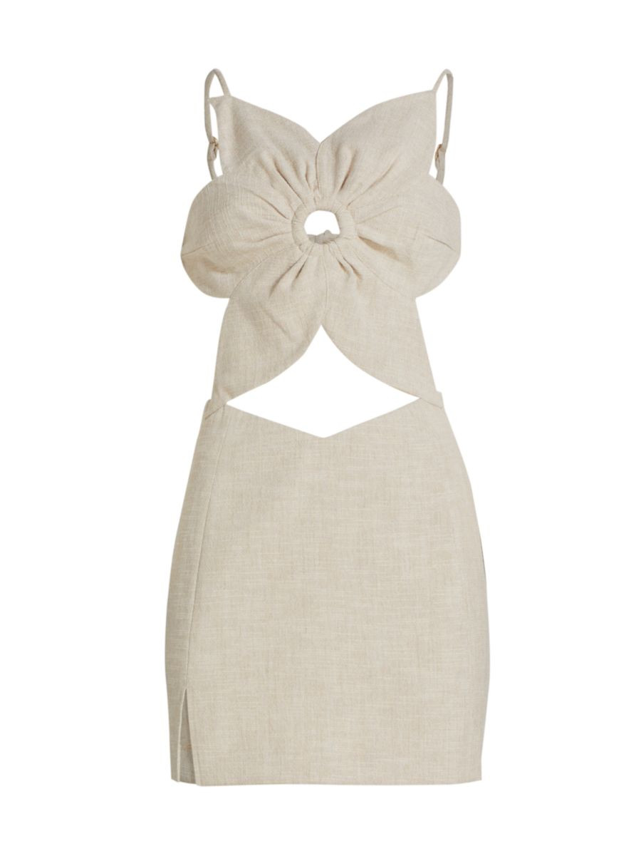 Shop Cult Gaia Aura Canvas Floral Cut-Out Minidress | Saks Fifth Avenue | Saks Fifth Avenue