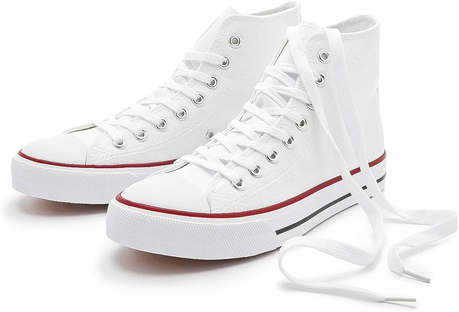 Womens High Top Canvas Sneakers Classic Canvas Shoes Casual Shoes for Walking… | Amazon (US)