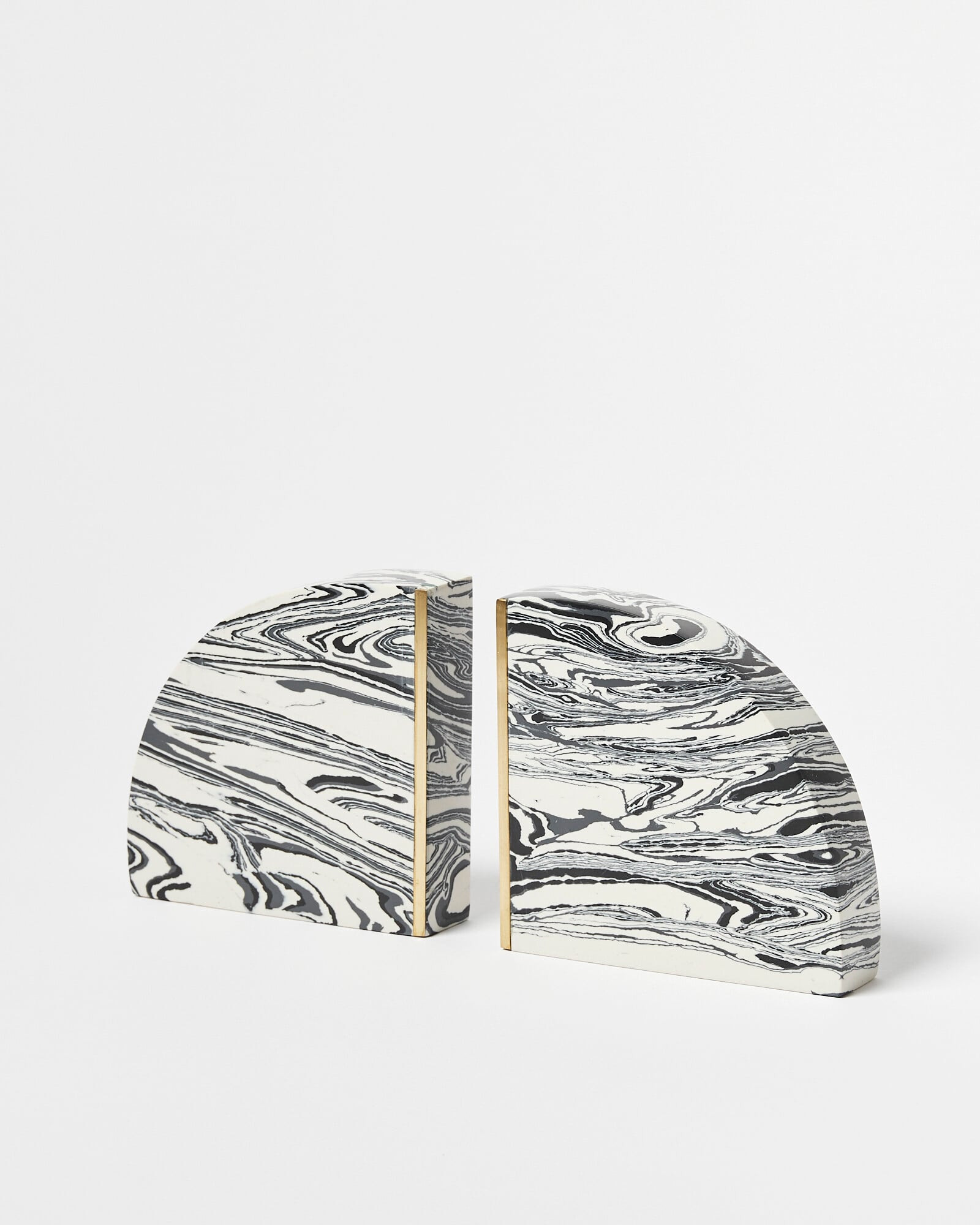 Monochrome Marble Book Ends | Oliver Bonas (Global)