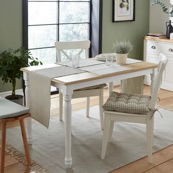 Gingham Check Sage Table Runner | Dunelm (migrated)