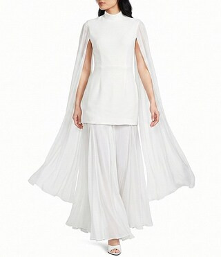 Odelia Cape Sleeve Gown | Dillard's
