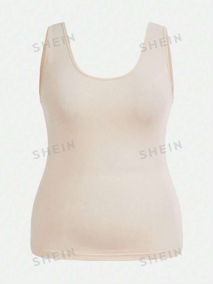 SHEIN BASICS Plus Solid Tank Top | SHEIN