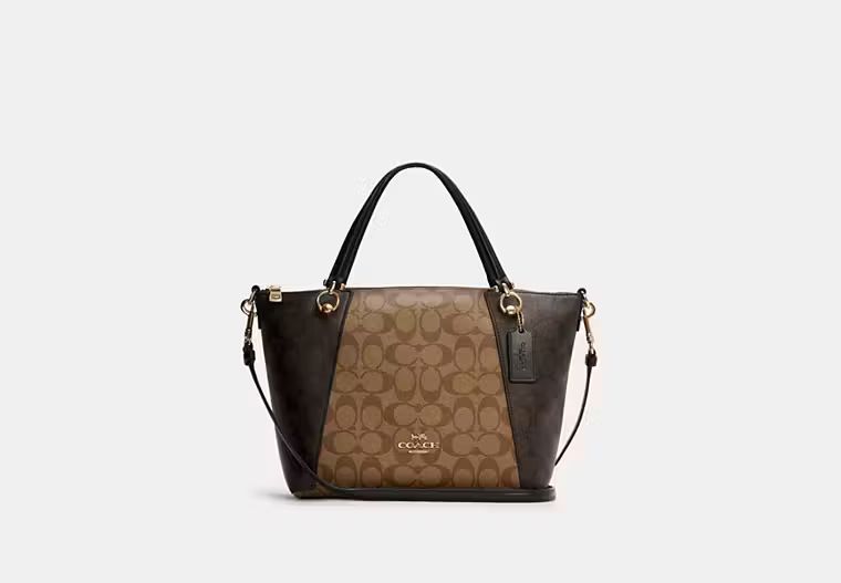 Kacey Satchel In Blocked Signature Canvas | Coach Outlet