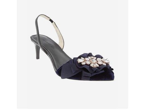 NEW BANANA REPUBLIC Hedy Too Slingback Velvet Rhinestone Pump Shoes Sandel SZ 6 | eBay | eBay US