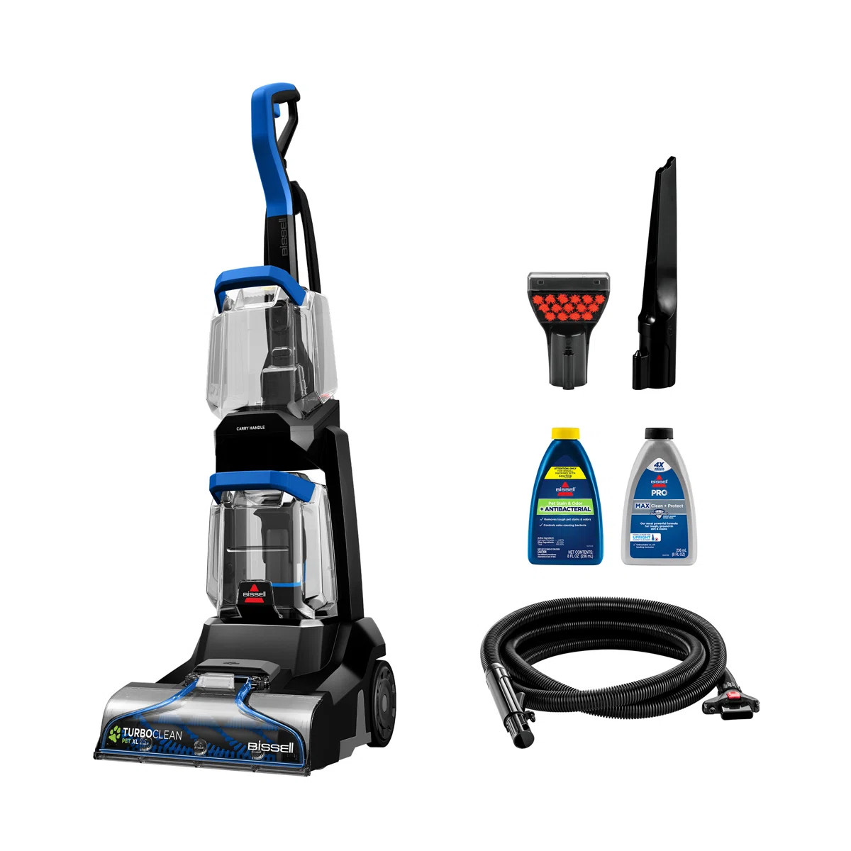 BISSELL TurboClean Pet XL Upright Carpet Cleaner with Upholstery Tough Stain Tool & Formula 3746 | Wayfair North America