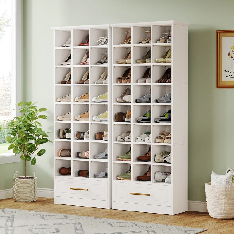 71-Inch Tall Shoe Storage Cabinet (Set of 2) | Wayfair North America