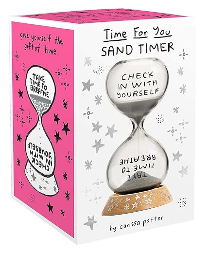 Time for You Sand Timer: (5-Minute Hourglass for Self-Care and Stress Relief, Mindfulness Glass T... | Amazon (US)
