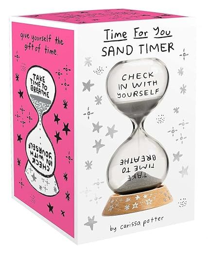 Time for You Sand Timer: (5-Minute Hourglass for Self-Care and Stress Relief, Mindfulness Glass T... | Amazon (US)