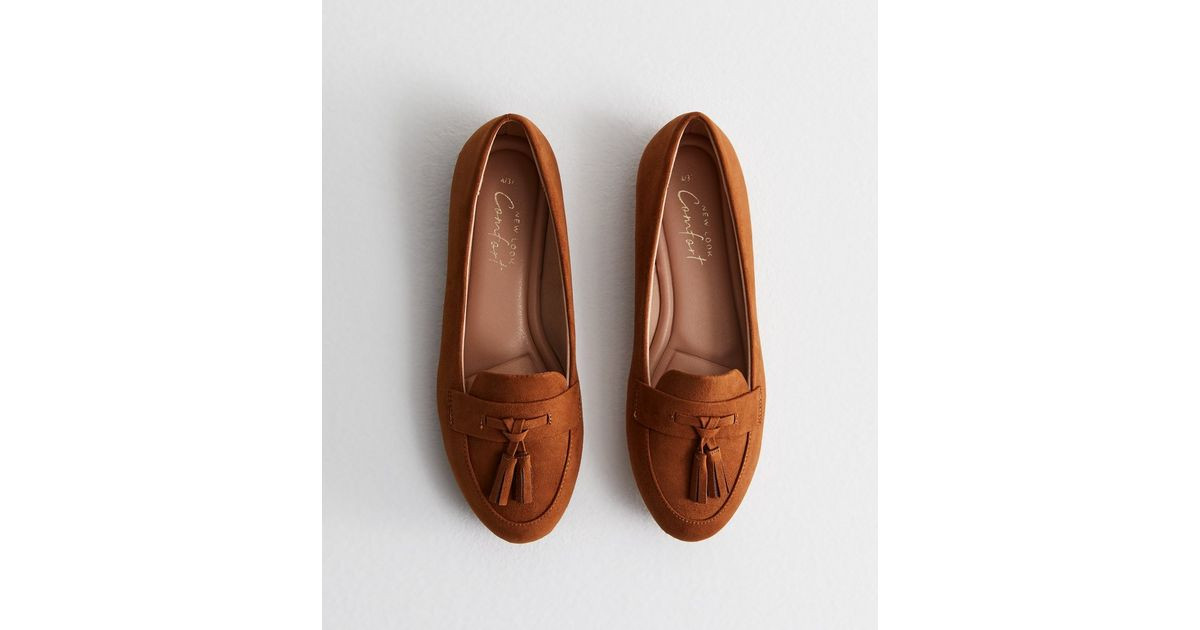 Brown Suedette Tassel Loafers | New Look | New Look (UK)