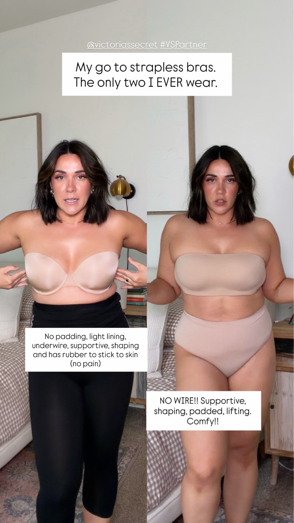 The only place for the best strapless bras is @victoriassecret #VSPartner I wear my true size! In the linen sets I do a medium :)

#LTKmomlife #LTKgrwm #LTKootd