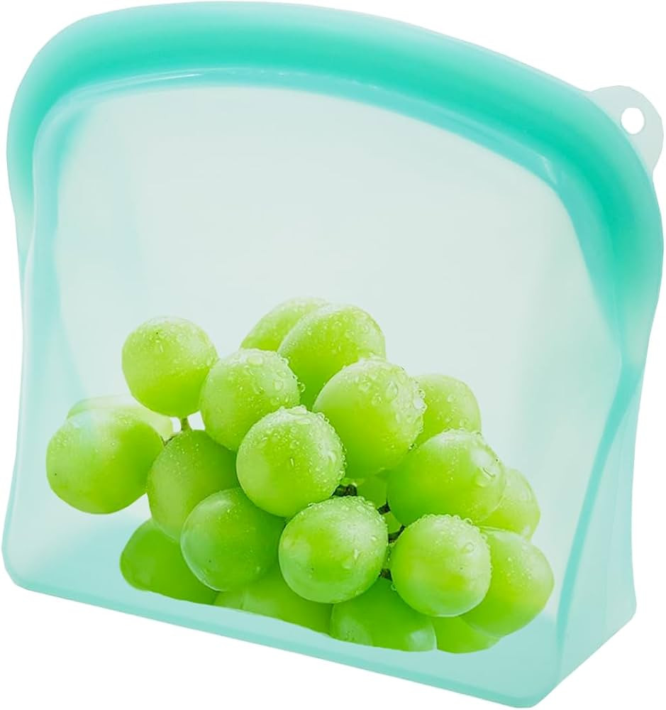 Kelina 1/2 Gallon Silicone Storage Bag, Reusable Food Storage Container,Microwave and Dishwasher ... | Amazon (US)