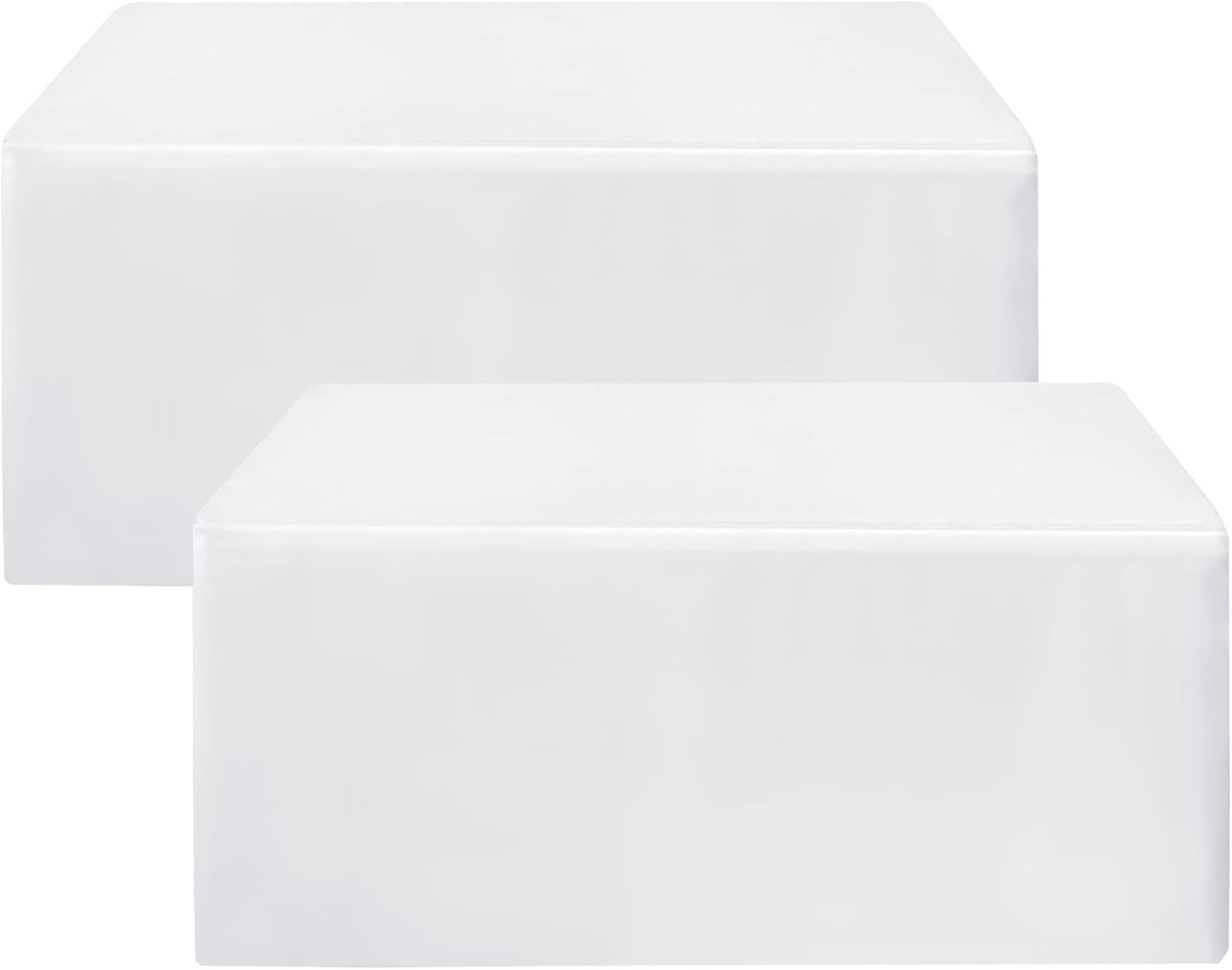 Fitted White Tablecloths For 6 Foot Rectangle Tables,Vendor Booth 2 Pack | Amazon (US)