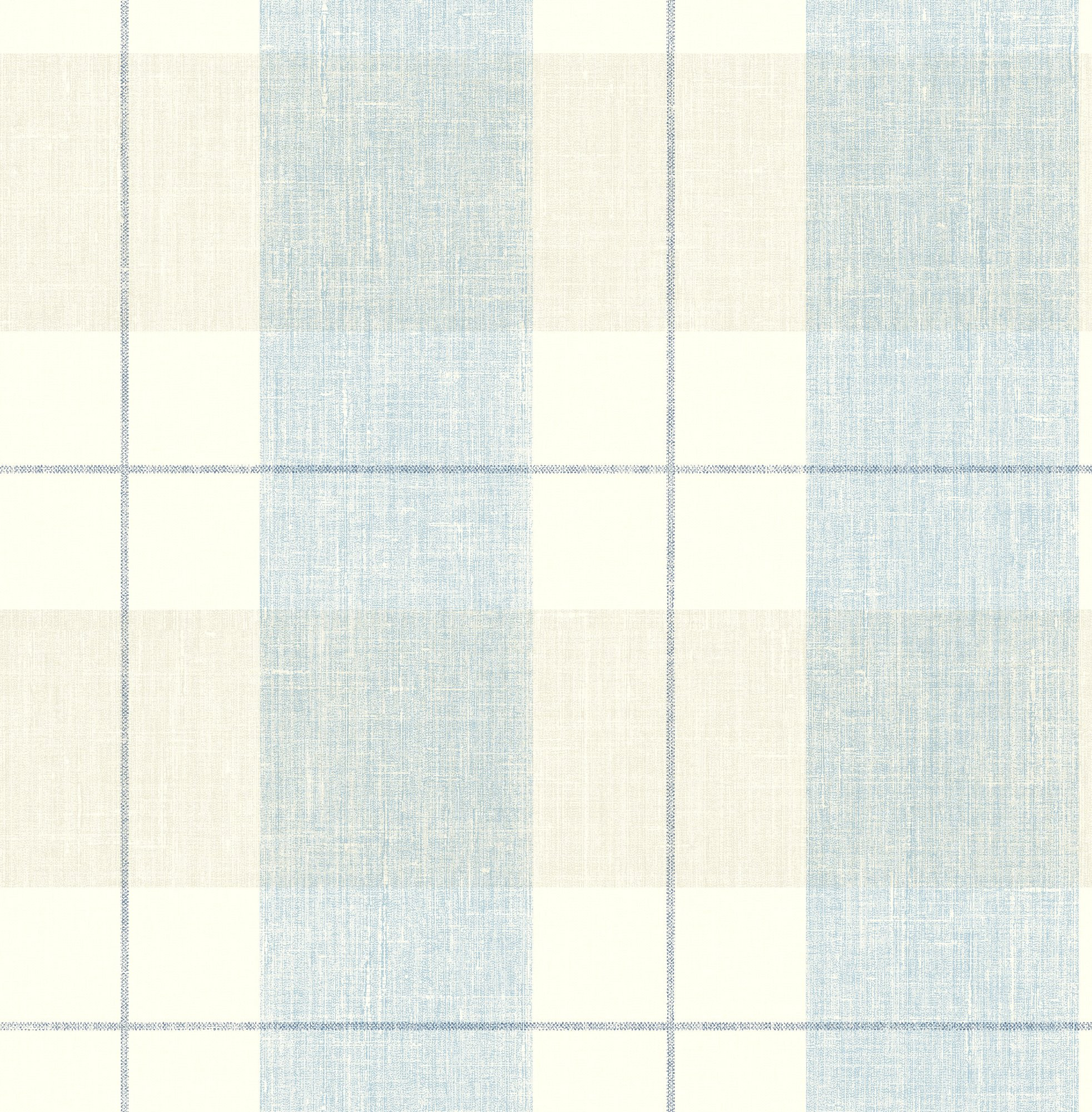 Soft Blue and Cream Plaid Peel and Stick Wallpaper GW2003W by Grace & Gardenia - Walmart.com | Walmart (US)