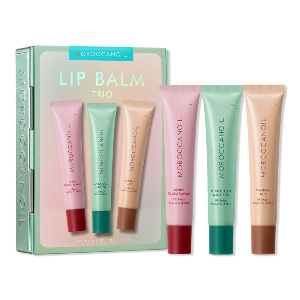 Moroccanoil Lip Balm Trio - Argan Butter Lip Balm Set | Ulta