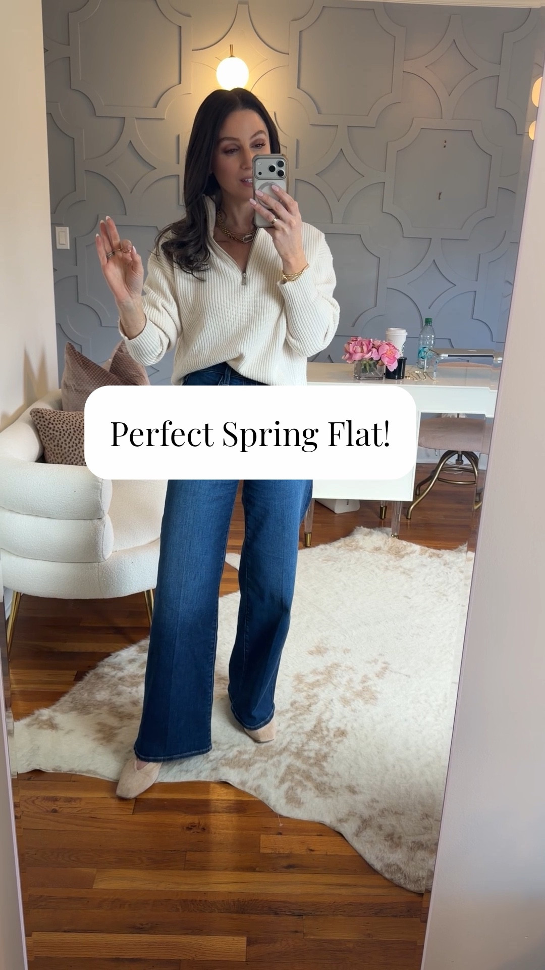 The perfect spring flat! I sized down a whole size (I’m normally a 9.5 but did the 8.5!) This color is “Wheat Suede” but comes in many more colors, too! So modern, comfy, and a shoe that will go with so much!!

#LTKootd #LTKSeasonal #LTKOver40