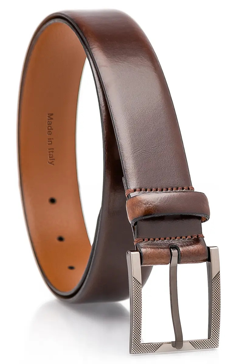 MADE IN ITALY Solid Leather Belt | Nordstromrack | Nordstrom Rack