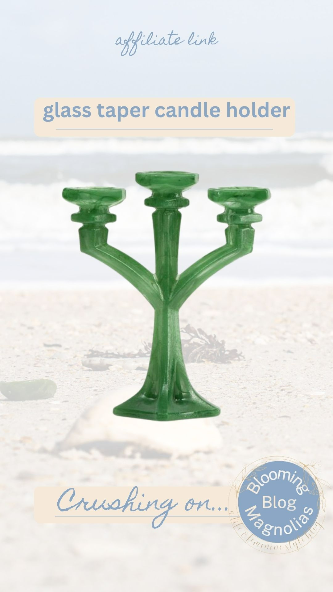 How fun is this glass taper candle holder?  

 #LTKHome