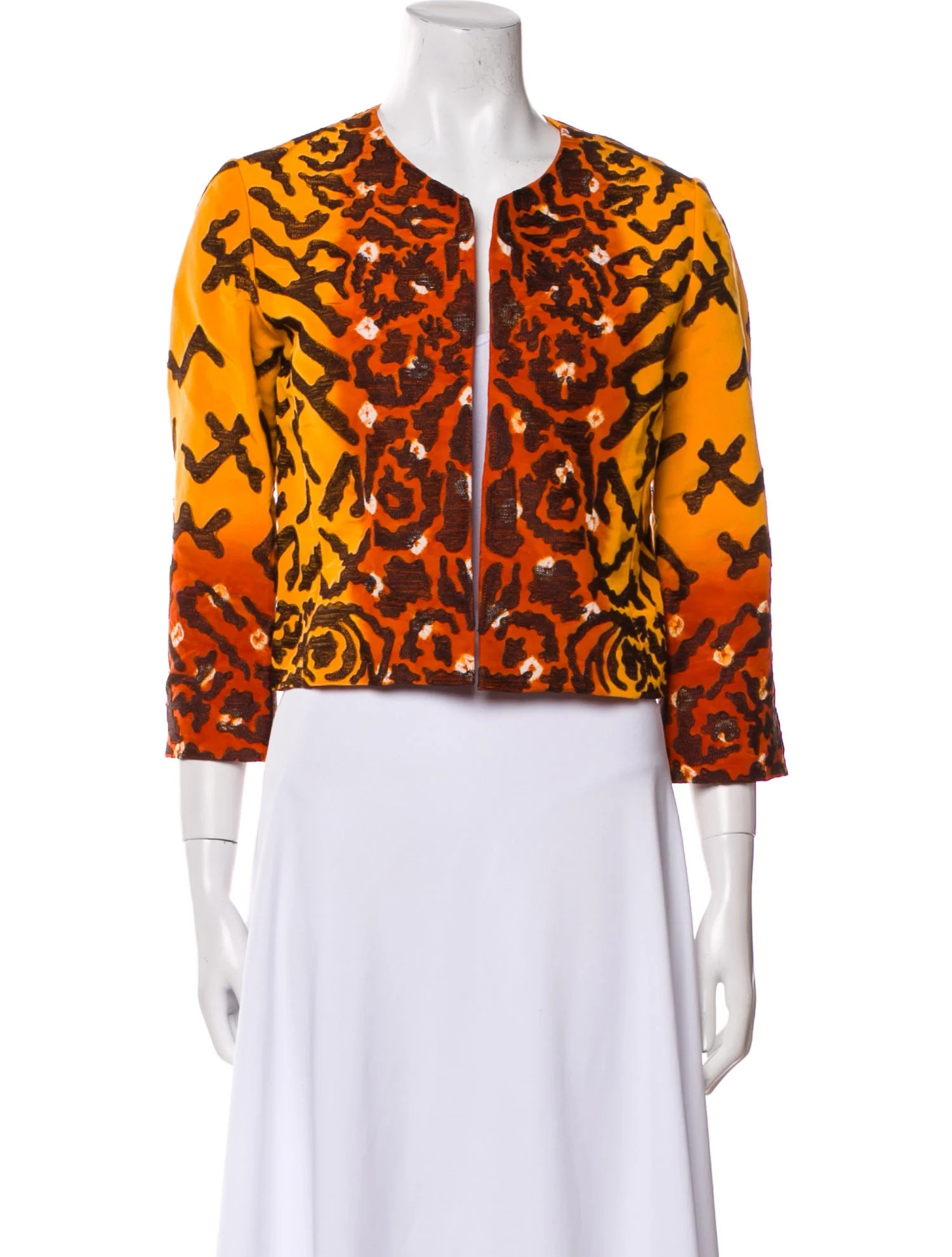 Silk Animal Print Evening Jacket | The RealReal