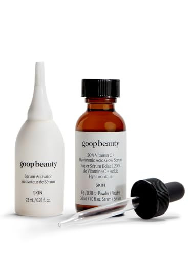 goop Beauty 20% Vitamin C + Hyaluronic Acid Serum | Improves Tone, Texture, & Hydration | L-ascorbic Acid and Hyaluronic Acid | Paraben and Silicone Free | 1 fl oz | Amazon (US)