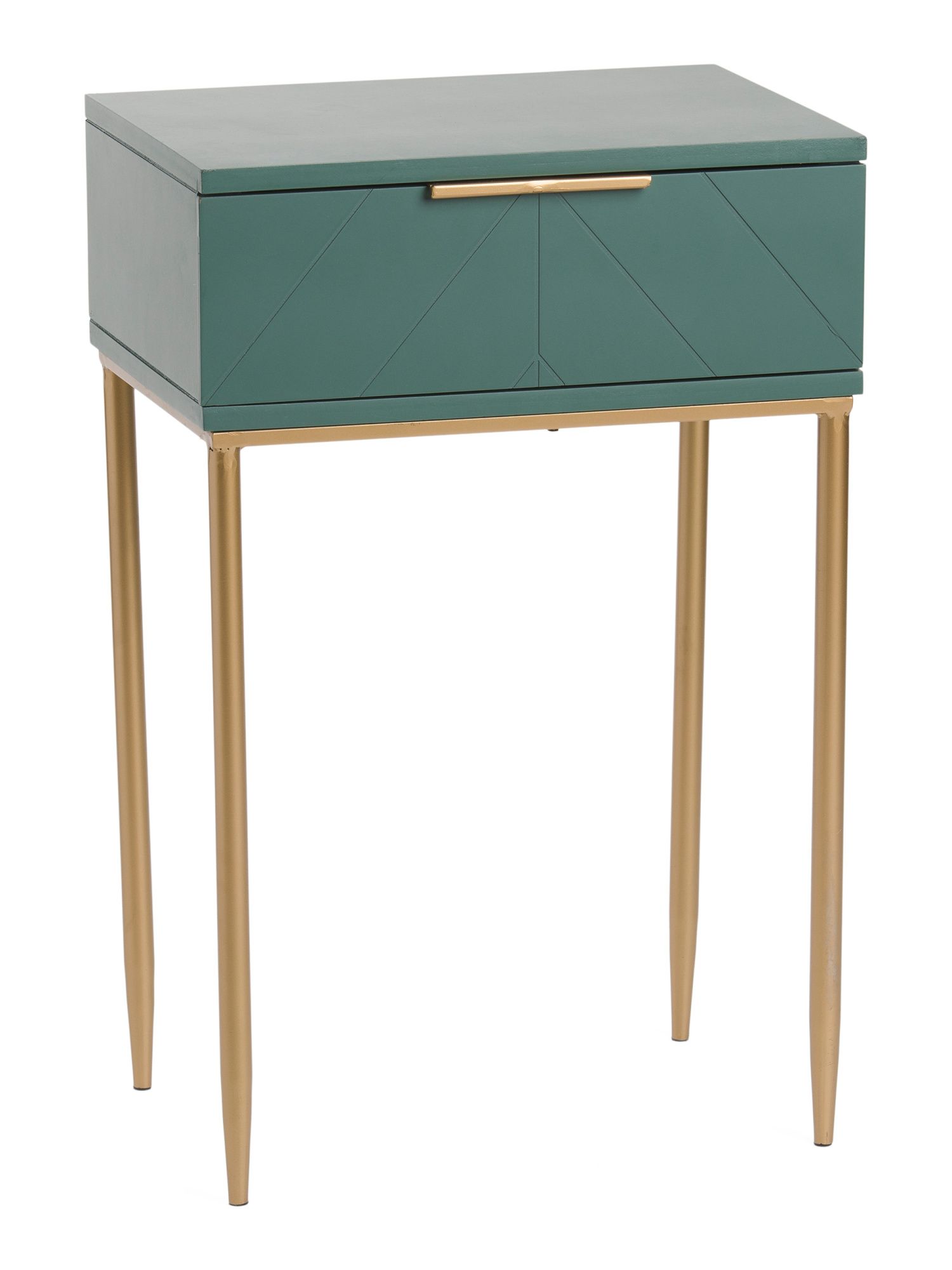 18x28 Metal And Wood Side Table With Usb Ports | TJ Maxx