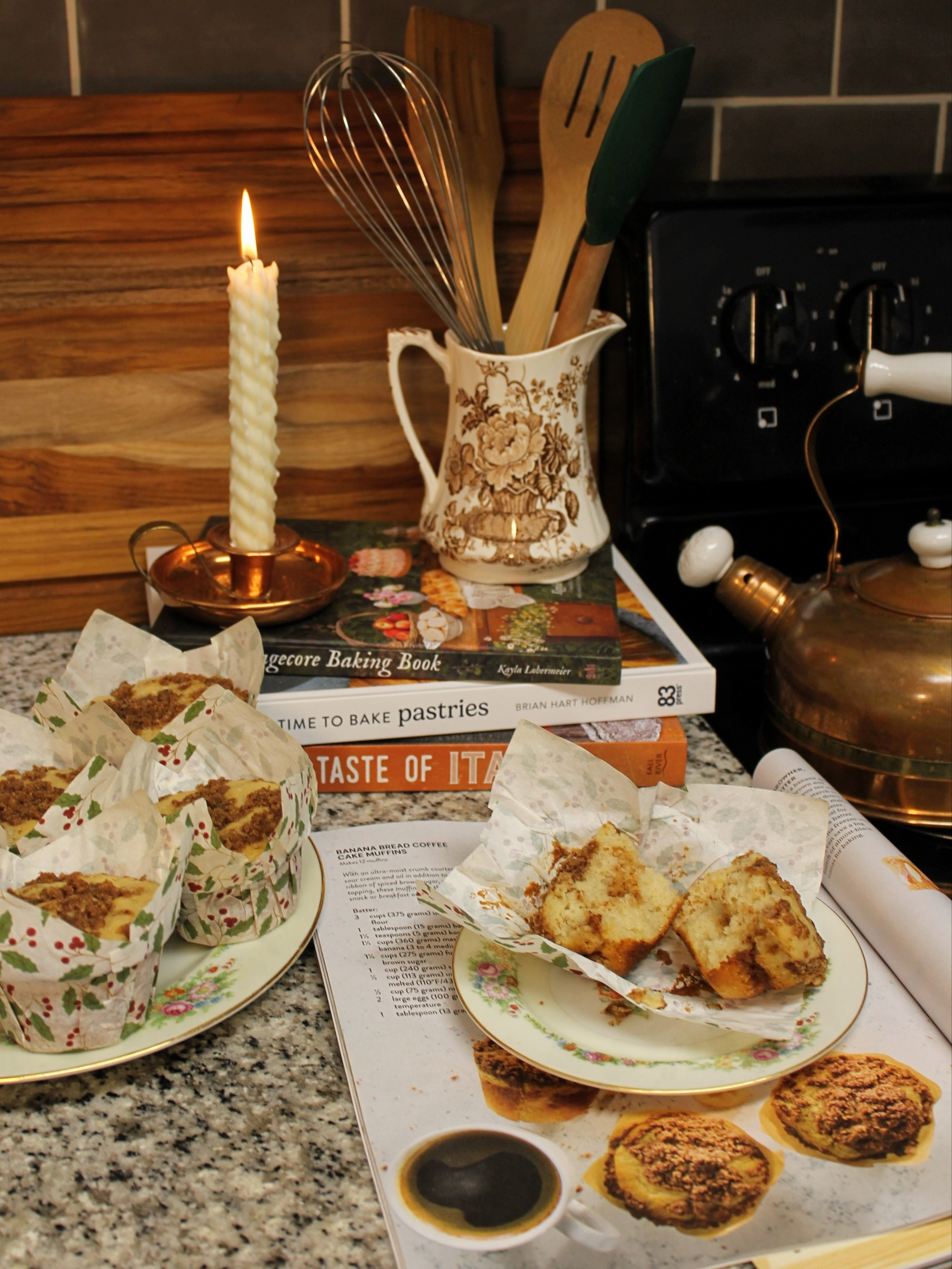 Cold weather calls for baking! These lightened up coffee cake muffins have sourdough discard and bananas for natural sweetness, and were inspired by a recipe from the newest issue of Bake from Scratch magazine

#LTKfoodie #LTKvlog