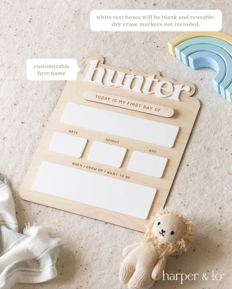 Personalized Last Day of School Sign, First Day of School Board Sign, Custom First Day of School ... | Etsy (US)