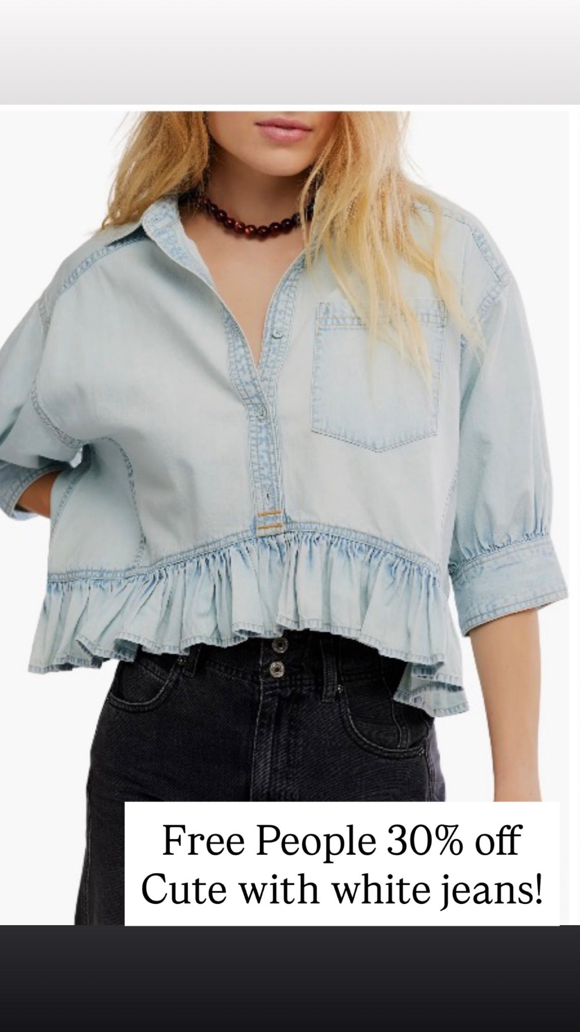 Free people top on sale! 
Spring outfit 
Nordstrom sale 

#LTKgrwm #LTKSaleAlert #LTKdayinmylife