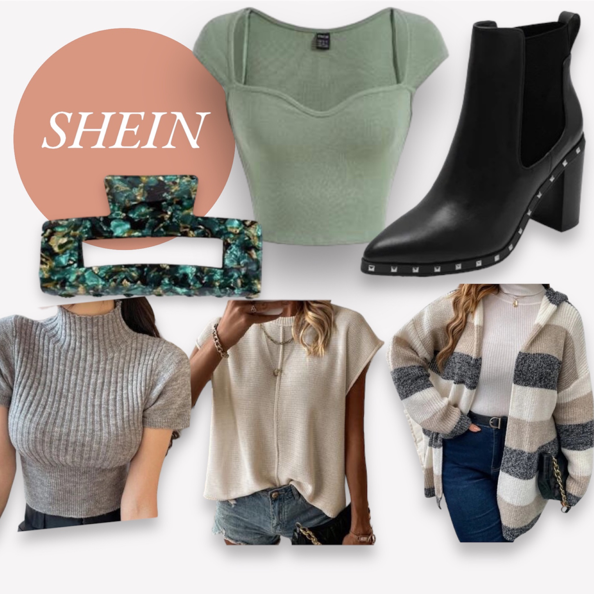 Shein shopping cart
Shein style
Boho style
Block heel boot
Studded boot
Sweetheart top
Mock neck top
Trendy sweater
Cardigan sweater
Under $50
Under $25
Back to school style 
Fall style
Autumn style
Night out 
Date night
College style

#LTKunder50 #LTKBacktoSchool #LTKshoecrush