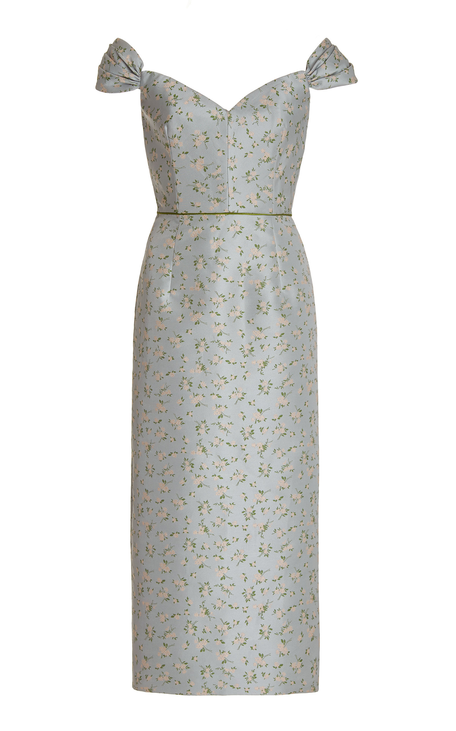 Adair Floral Satin Off-The-Shoulder Midi Dress | Moda Operandi (Global)