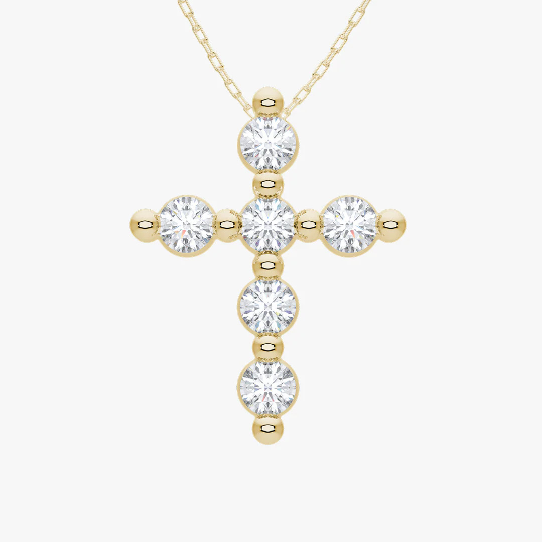 Posie Charlie Cloud® Floating Diamond Cross Necklace 0.21 ctw | RW Fine Jewelry