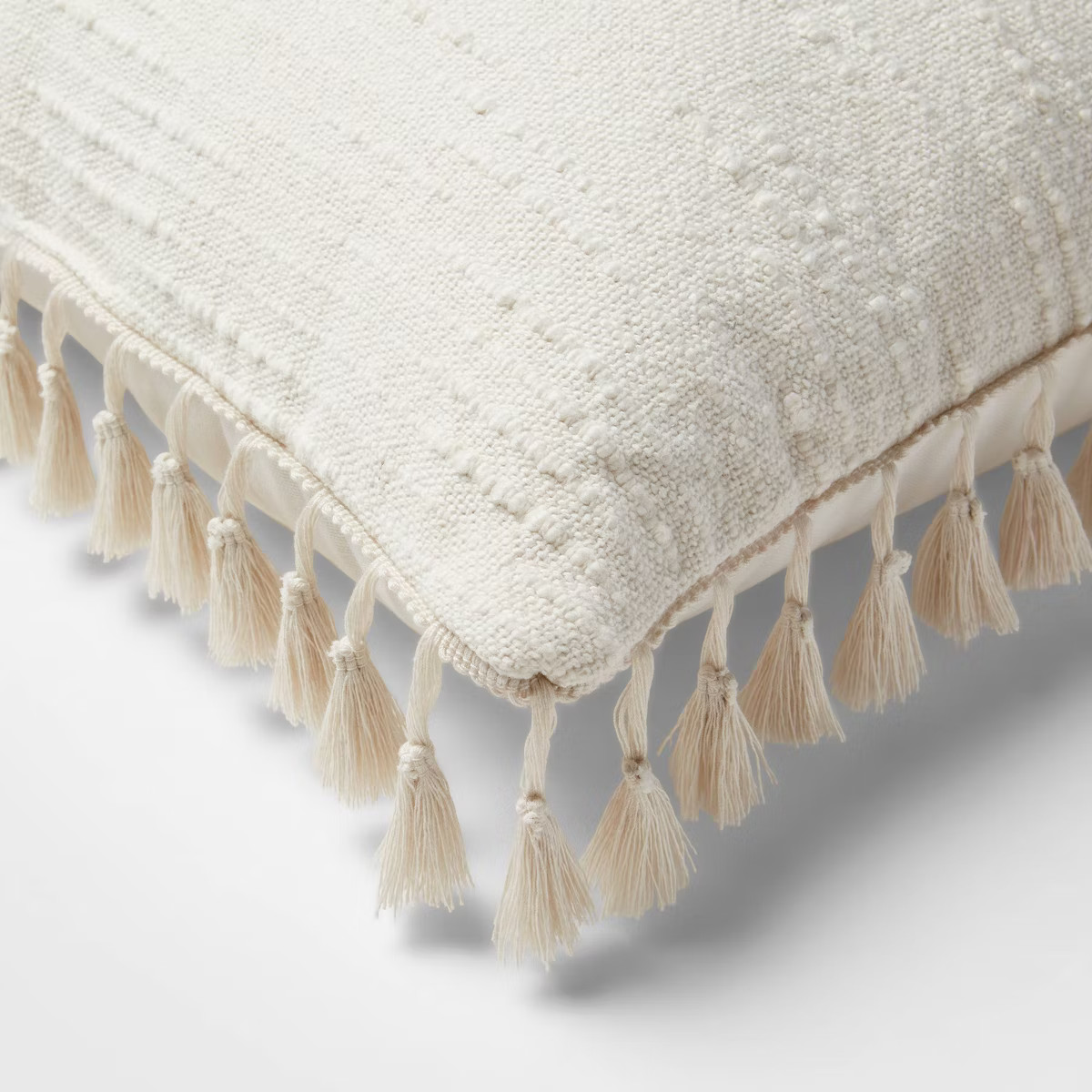 Euro Textured Slub Tassel Decorative Throw Pillow - Threshold™ | Target